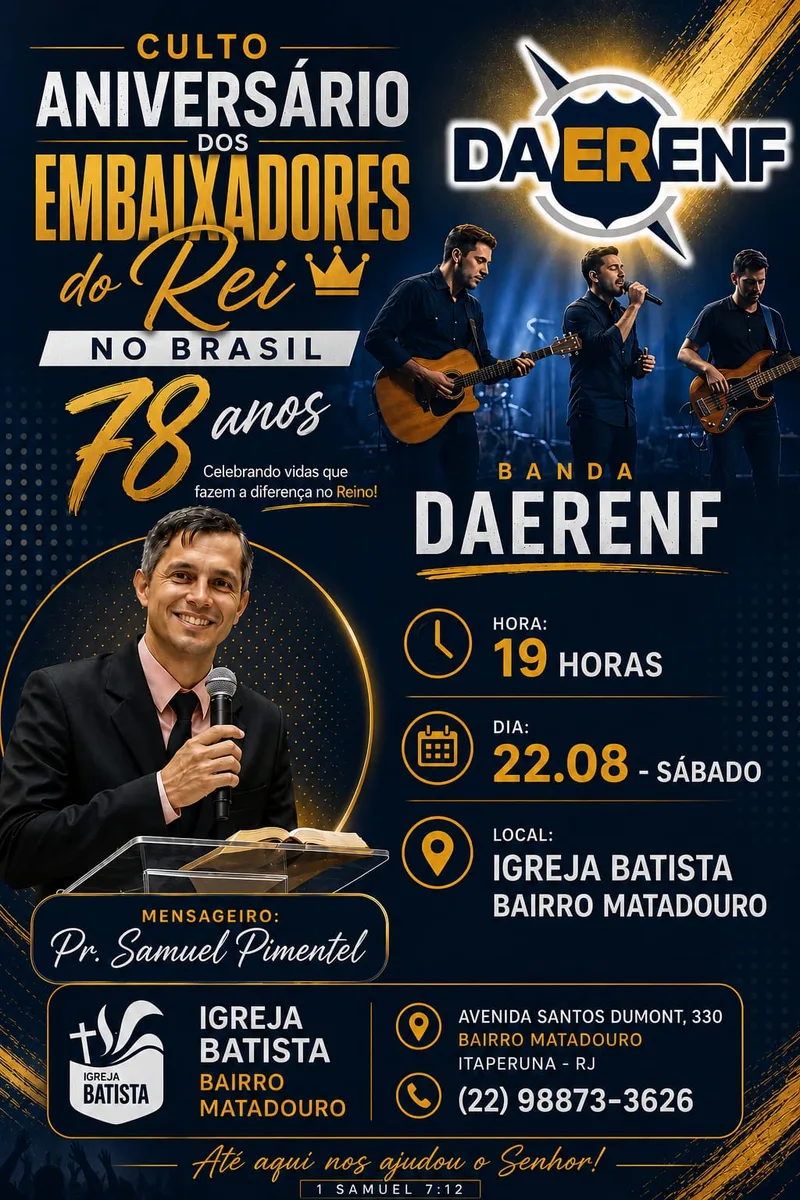 Culto de Aniversário dos Embaixadores do Rei